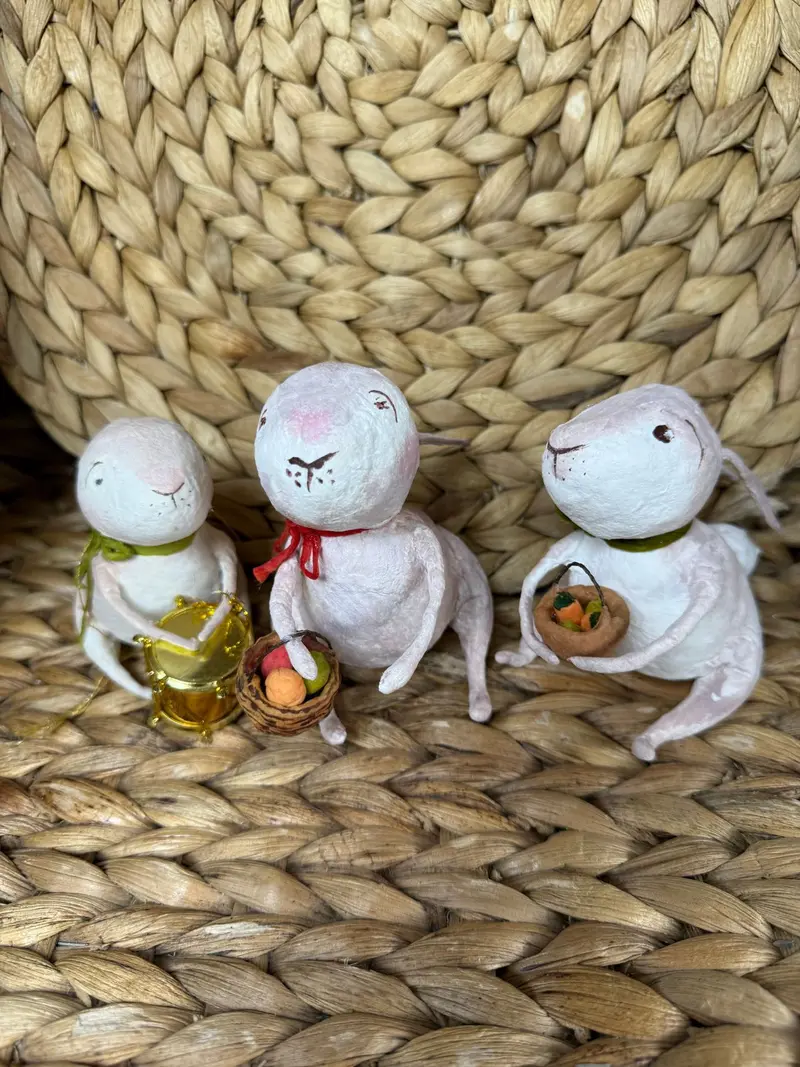 Ватная игрушка/Зайчик винтажный