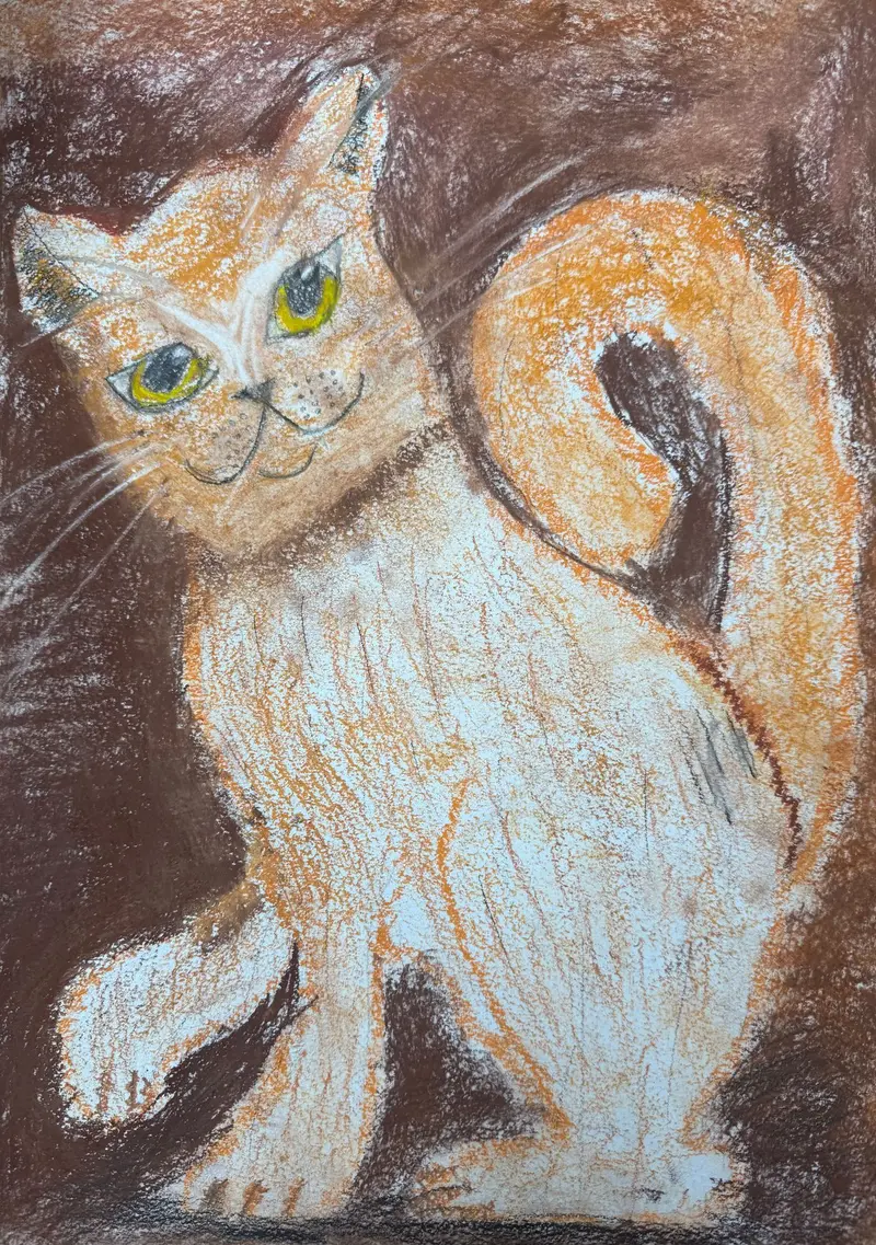 Живопись/Кошки углем