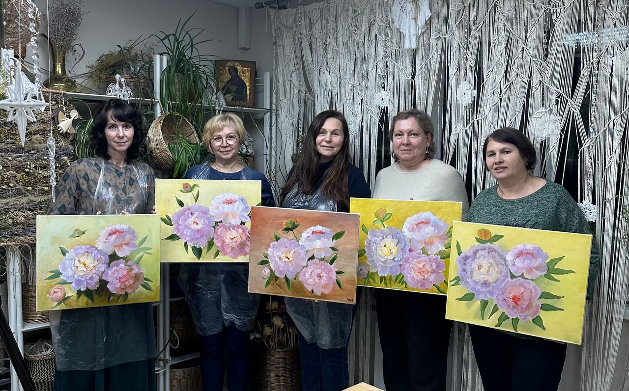 Живопись/Пионы (масло)