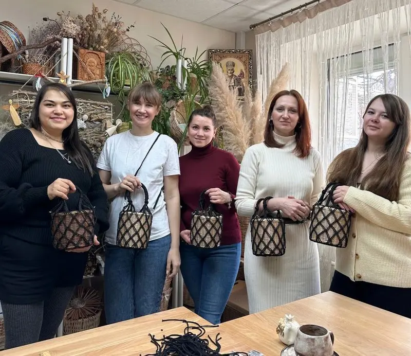 Макраме/Сумка летняя с корзиной