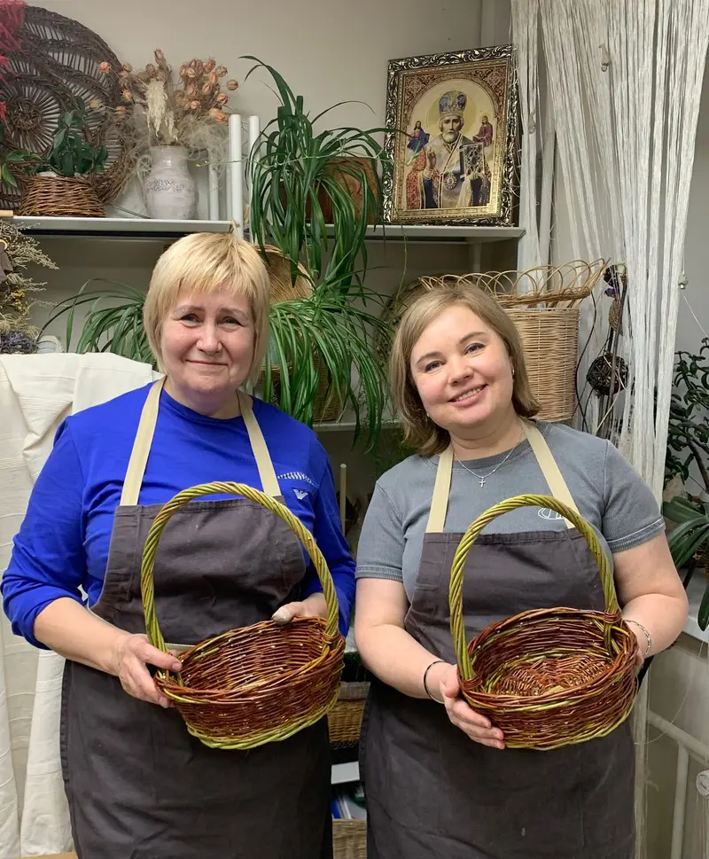 Лозоплетение из ивы/Корзинка с ручкой